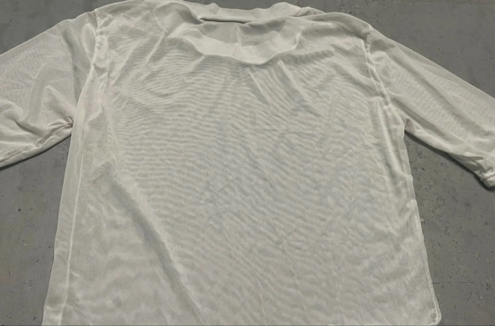 Camiseta de malha branca transparente – photo 12